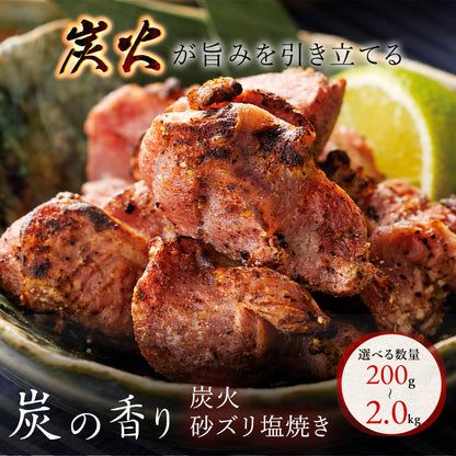 炭火砂ズリ塩焼