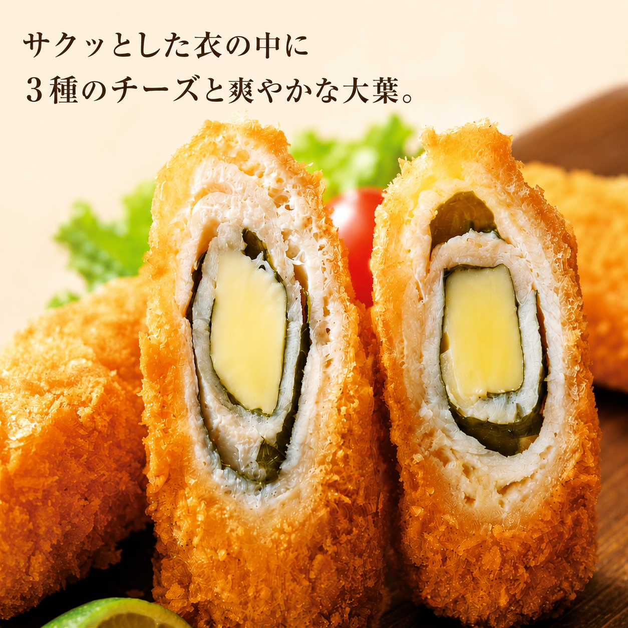 チキンチーズ大葉巻き