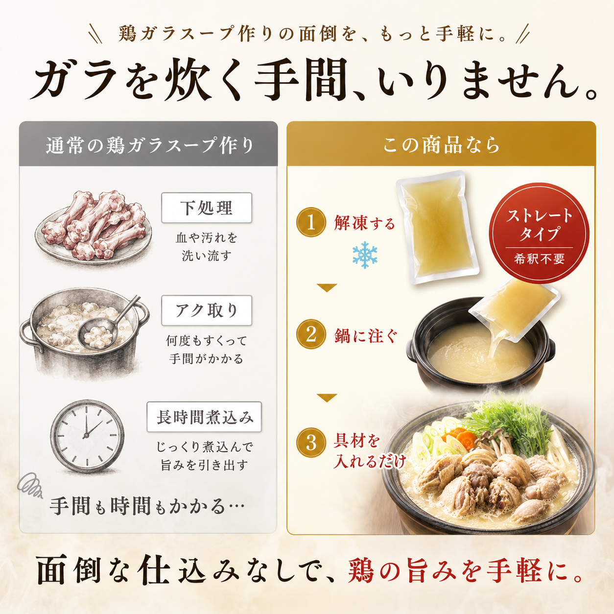 神山鶏 鶏ガラスープ