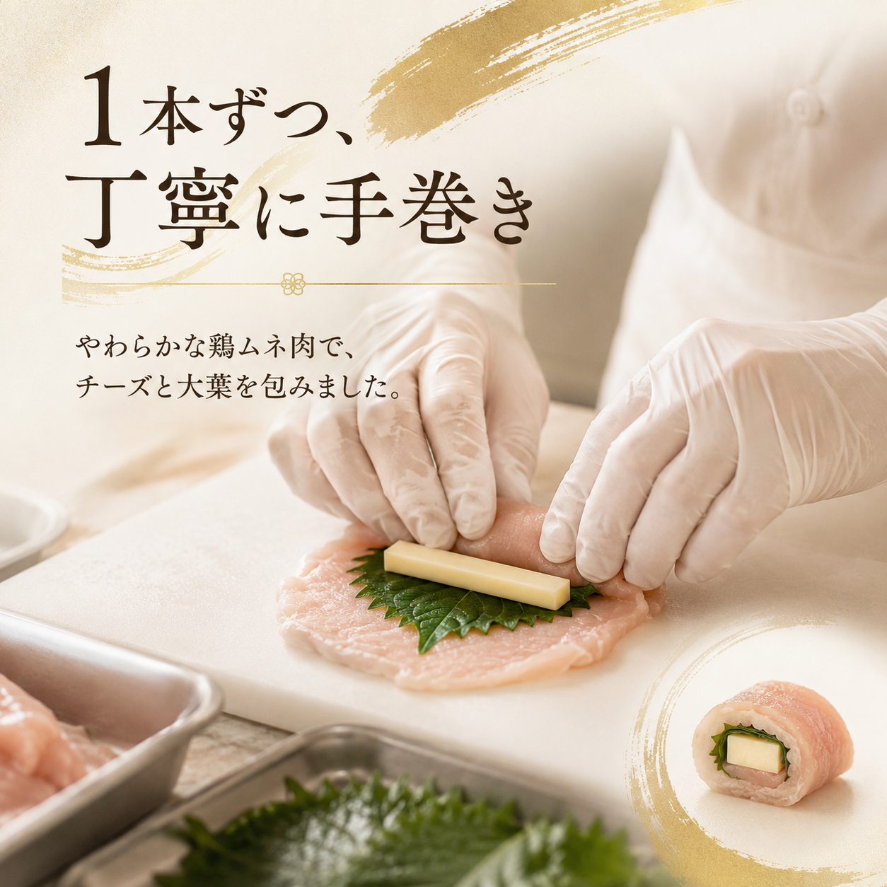 チキンチーズ大葉巻き